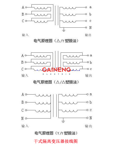 干式隔离变压器接线图